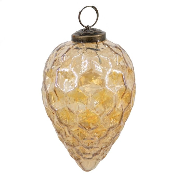 HomeBound by KY | Kerstbal glas oil gold | 10x10x10cm | kerstbal