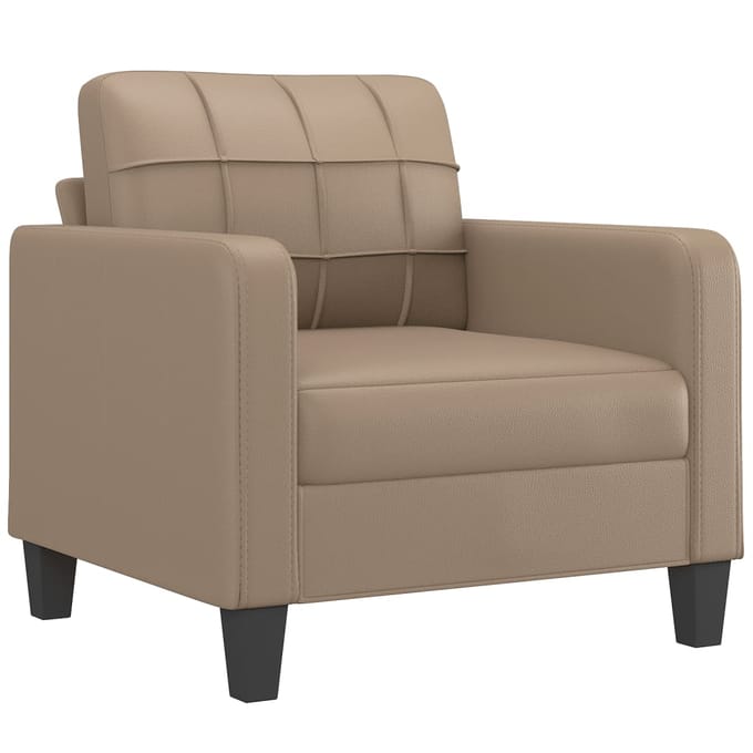 vidaXL - 4-delige - Loungeset - met - kussens - kunstleer - cappuccino