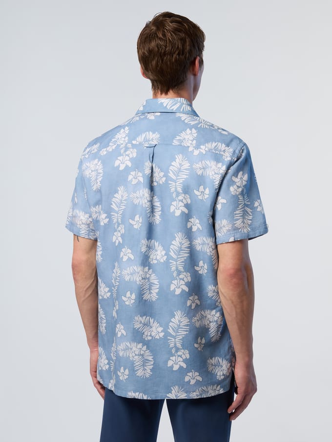 North Sails Overhemd Bowlen met tropische print