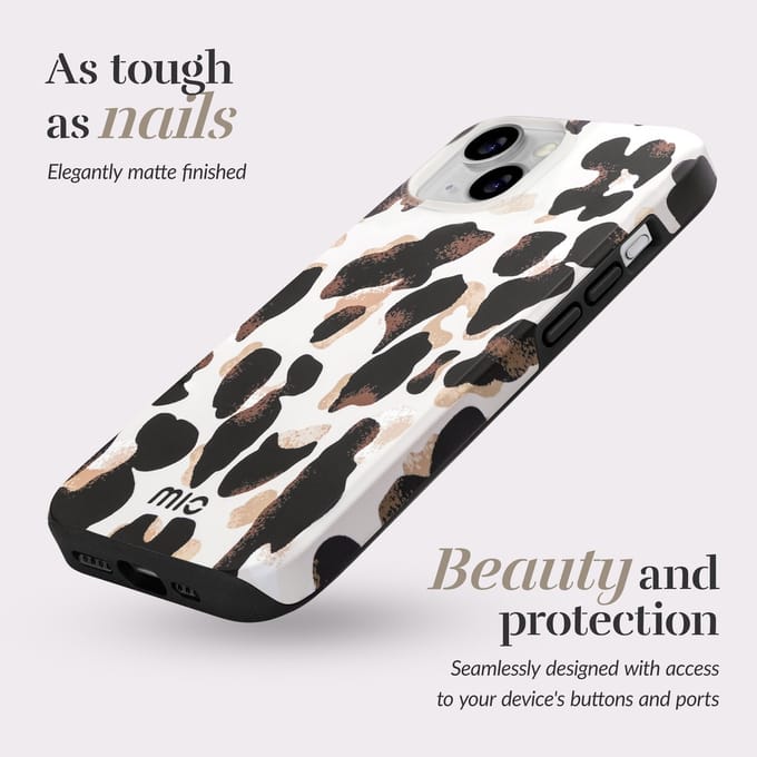 MIO MagSafe Apple iPhone 14 Pro Hoesje | Hard Shell Back Cover | Geschikt voor MagSafe | Leopard