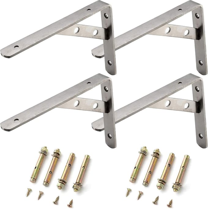 Multifunctionele Plankhouder voor Zware Belastingen - 4 Stuks