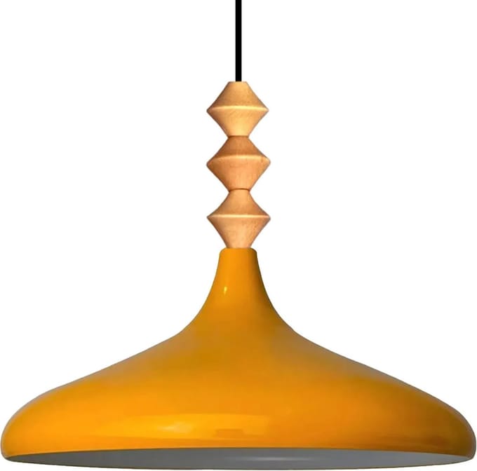 Bamyum Hanglamp E27 Metaal Geel Moderne Lamp