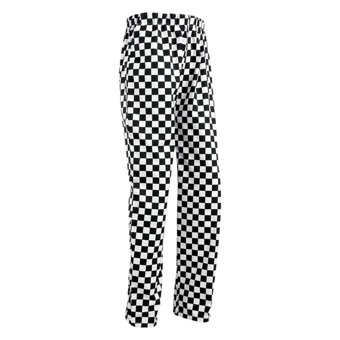 Premier Unisex Adult Essential Chef Broek (Zwart/Wit)