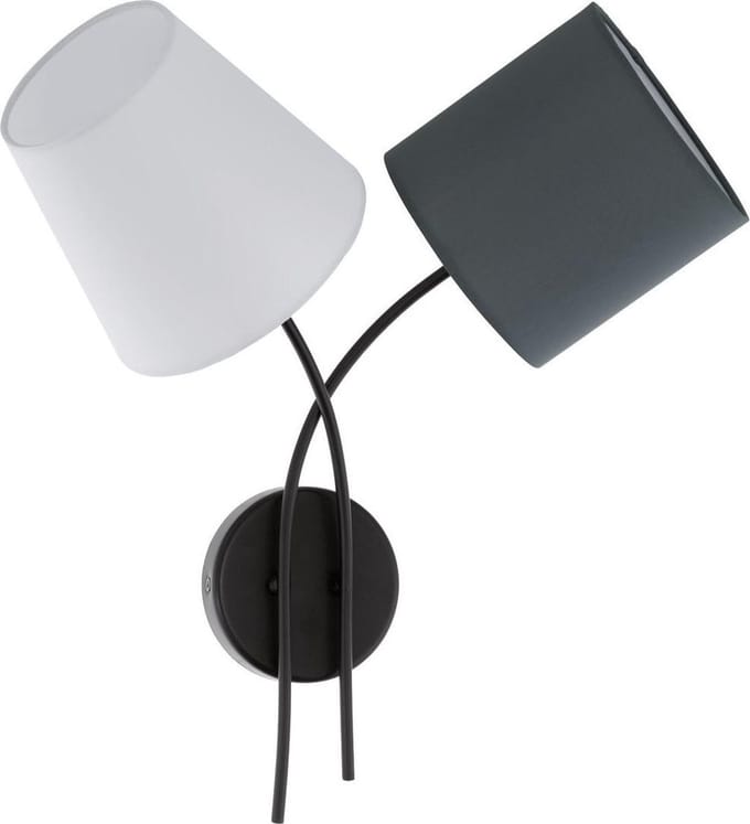 EGLO Almeida - Wandlamp - 2 Lichts - Zwart - Wit, Antraciet