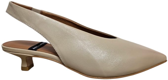 Angel Alarcon Sonia 26016 273B Next Latte Slingback Gebroken Wit Leer Dames - Gebroken Wit - 39