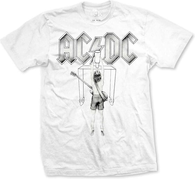 AC/DC - Switch Heren T-shirt - M - Wit