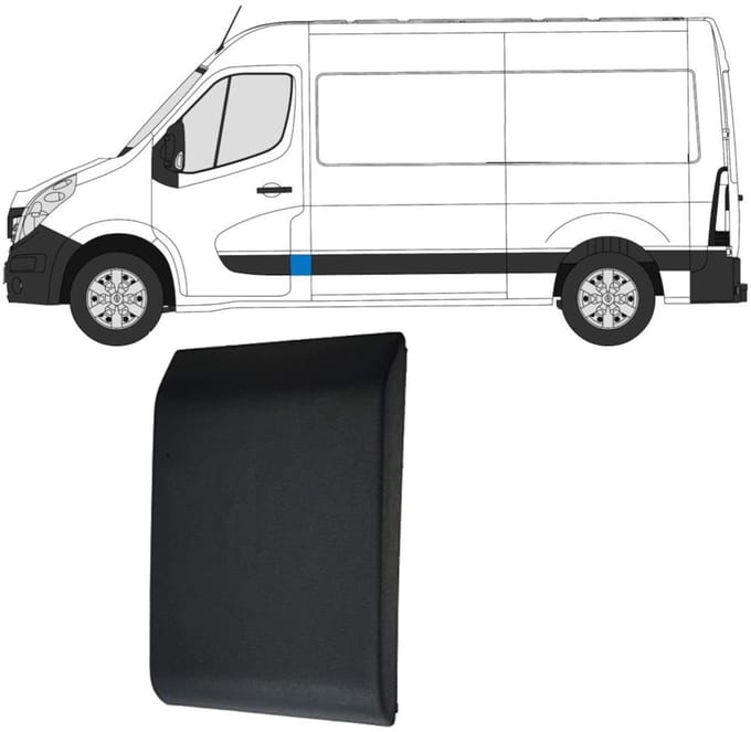 Voorste sierlijst zijlijst voor Renault Master 2010- / Links