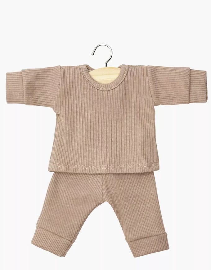 Minikane Poppenkleding Pyjama Morgan Mokka 28 cm