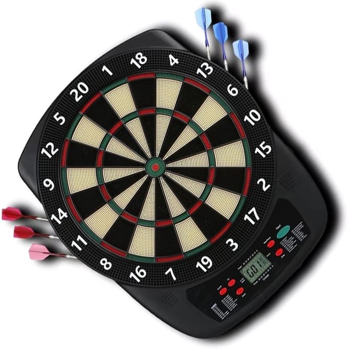 Professioneel Elektronisch Dartbord met 6 Darts en Adapter
