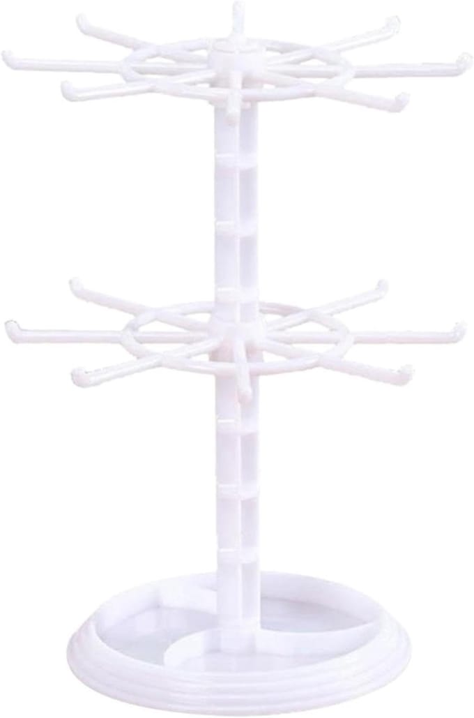 Sieraden Presentoir - Organizer Rack - Sieraden Opbergen - Draaibare Basis - 2 Niveaus - Zwart