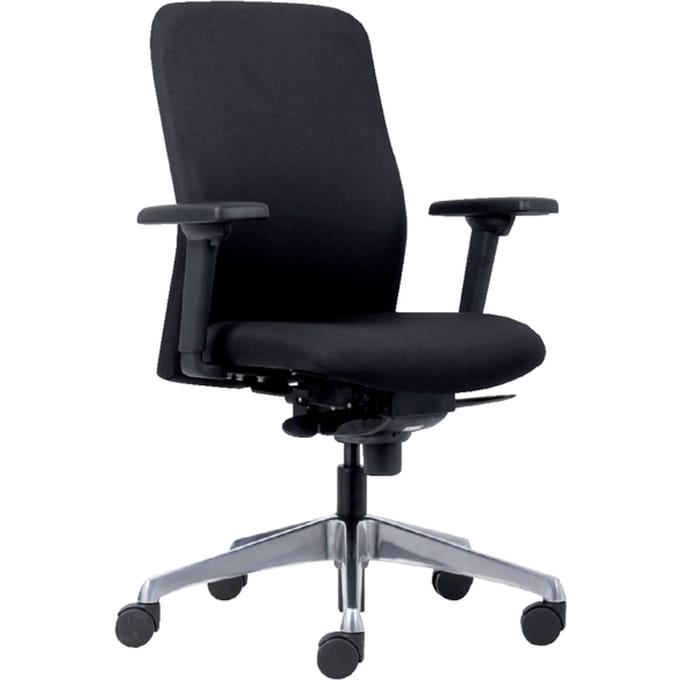 Bureaustoel Euroseats Milano synchroom zwart