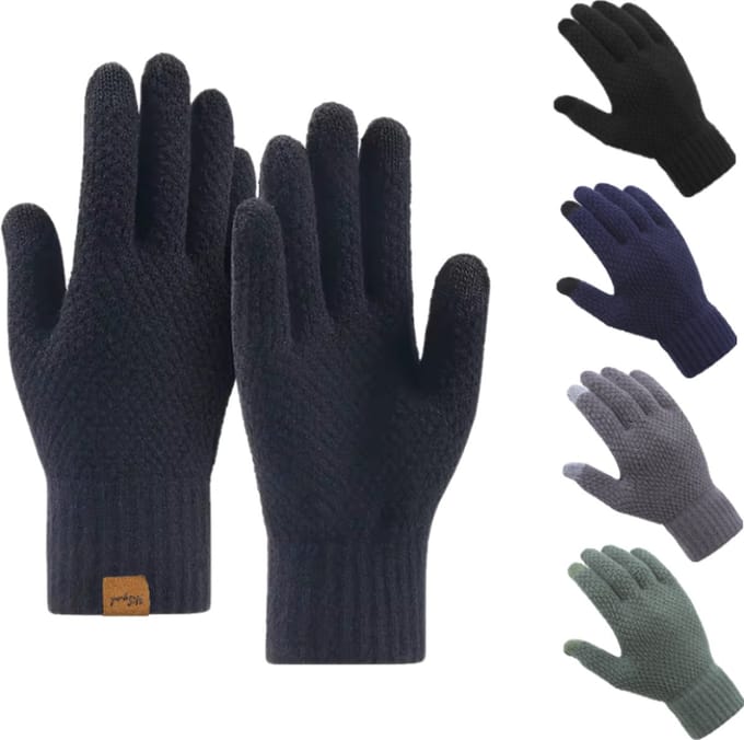 NiSy.nl Handschoenen heren / dames - Touchscreen | Fleece | Winter | Extra Dik | Zwart