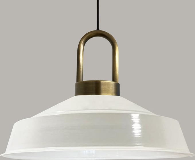 Bamyum Asletl-Lock Metalen Ø40 cm Witte Binnenkant Hanglamp