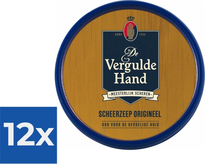 Vergulde Hand Scheerzeeptablet 75 gr - Voordeelverpakking 12 stuks