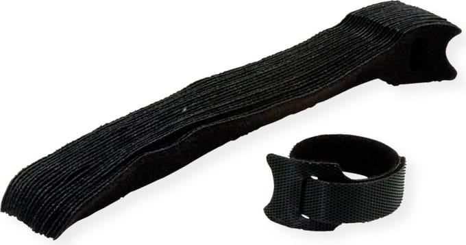 Value 25.99.5240 Klittenband kabelbinder Om te bundelen Lusdeel, Haak- en lusdeel, Haakdeel (l x b) 15 cm x 10 mm Zwart 20 stuk(s)