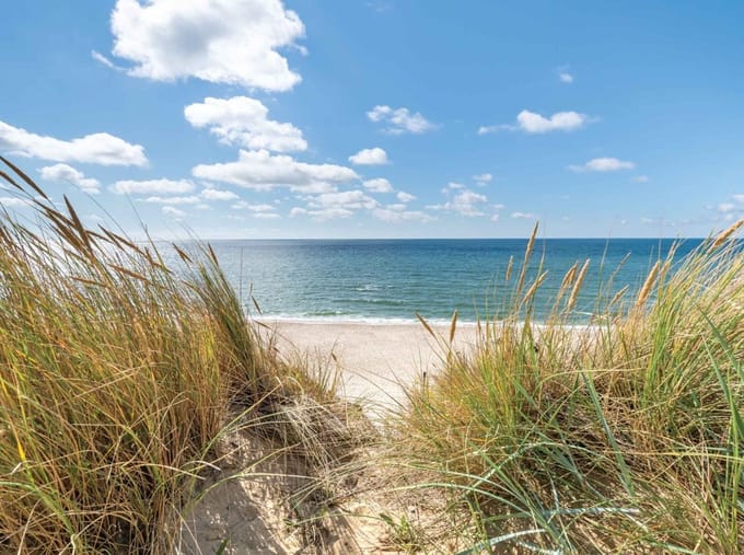 Customize-it - Strand duinen 70x50cm Tuinschilderij