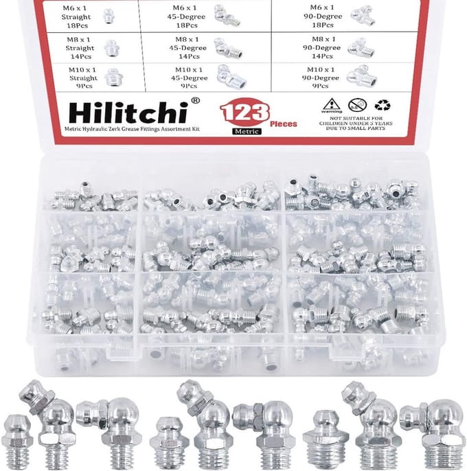 123-delige Set Metrische Hydraulische Vet Fittingen