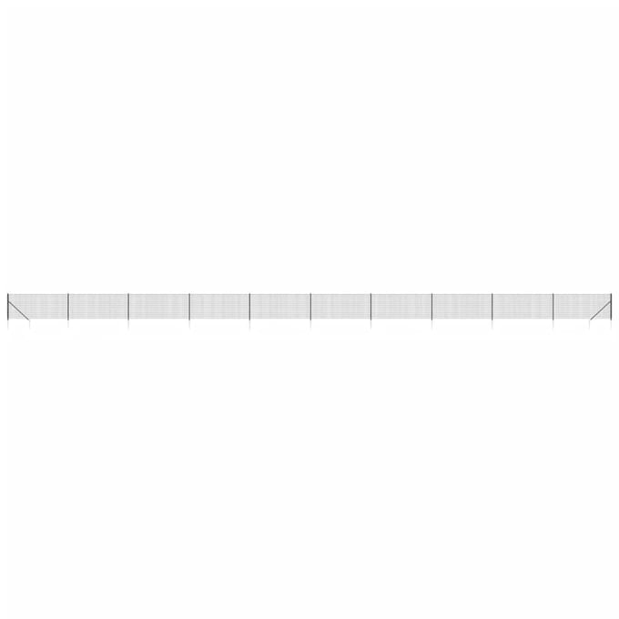 vidaXL - Draadgaashek - met - grondankers - 1,1x25 - m - antracietkleurig