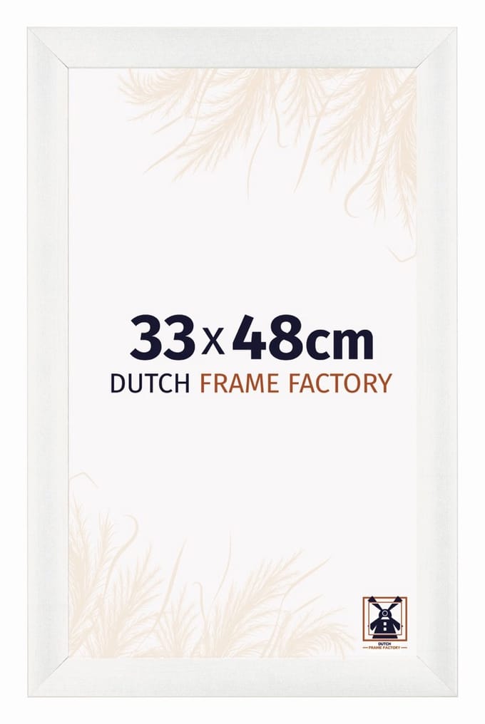 Fotolijst 33x48 cm - MDF - Wit Geveegd - Praag