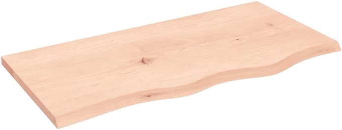 Massief Eikenhouten Tafelblad 80x40 cm Onbehandeld - Perfect voor DIY Projecten