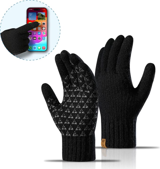 MobyDefend Touchscreen Handschoenen - Zwart - Maat S/M