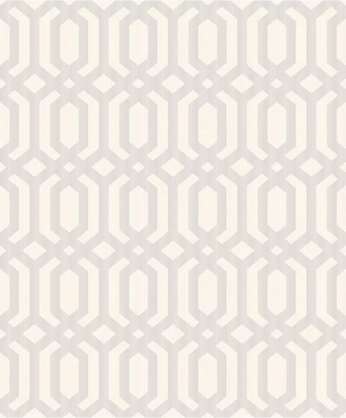 Myriad Kerala Trellis wit/zilver MY3303