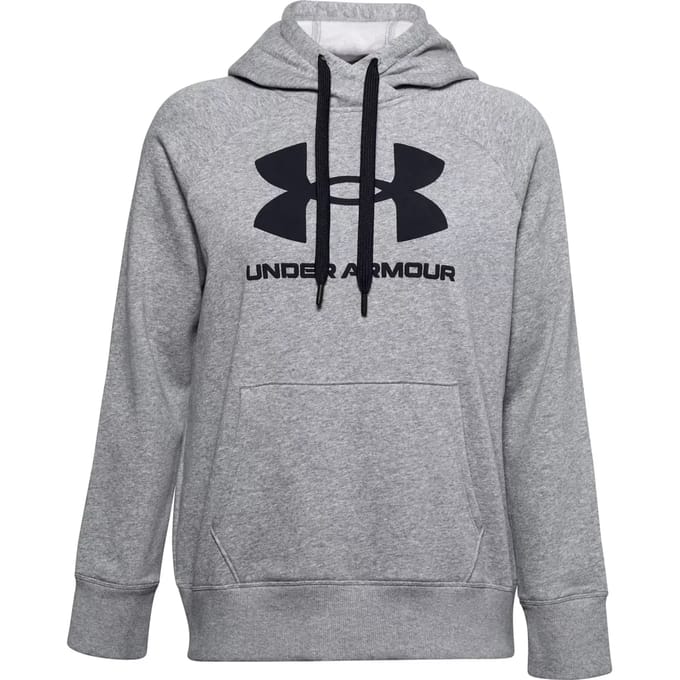 Under Armour Rival Fleece Logo Hoodie Dames Grijs - Maat 2XL