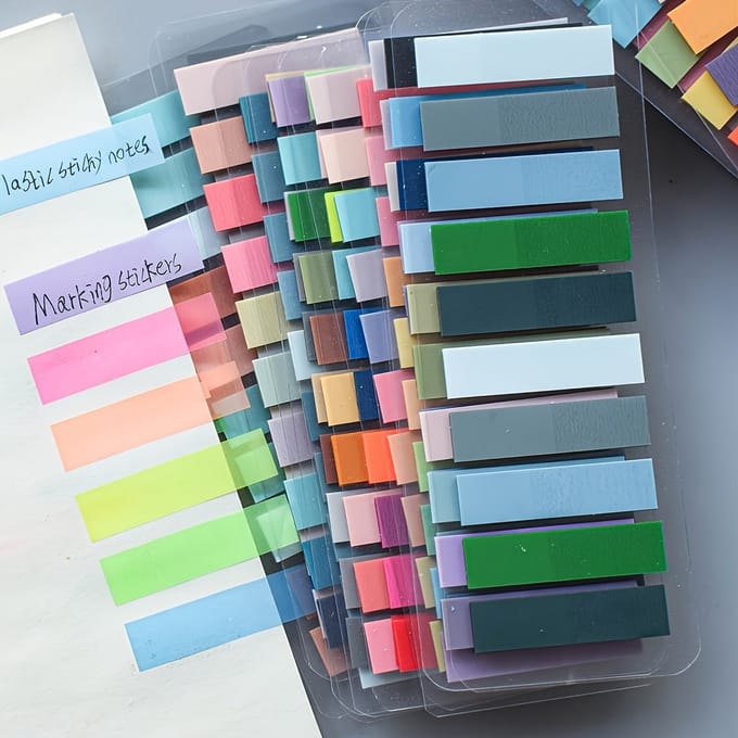 Livé® Sticky Notes – 200 stuks Transparante Post-its met Index Tabs