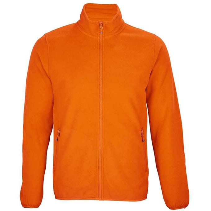 SOLS Heren Factor Fleecejack met rits (Oranje)