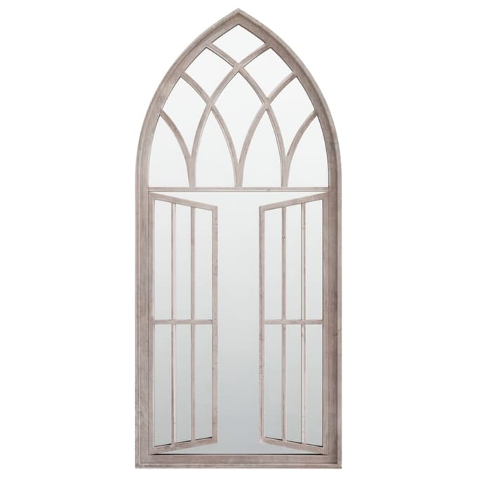 vidaXL - Tuinspiegel - 100x45 - cm - ijzer - zandkleurig