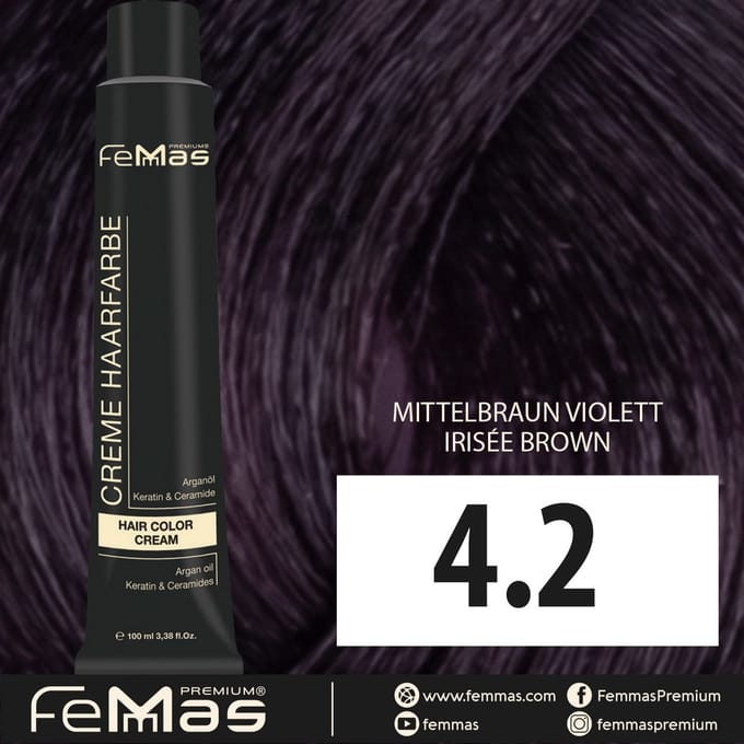 Femmas (4.2) - Haarverf - Violet Middenbruin - 100ml