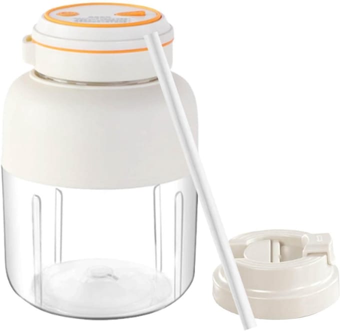 Draagbare Juicer Beker - Persoonlijke Blender - Snelle Drankjes Maken - Draadloos Verstelbaar - 1300 ml Capaciteit - Wit