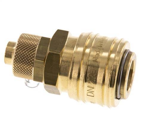 Messing DN 7.2 (Euro) Luchtkoppeling Snelkoppeling 9x12 mm Push-On