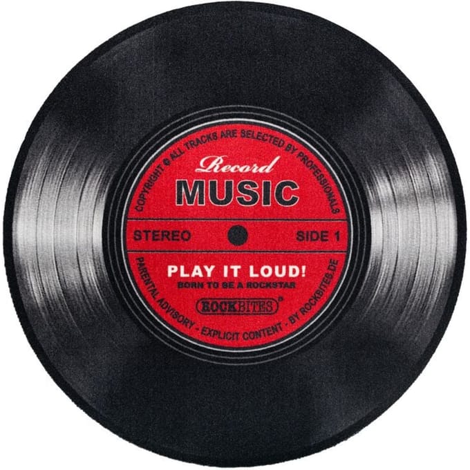 Record Music Vloerkleed - voor Geen - zwart-rood