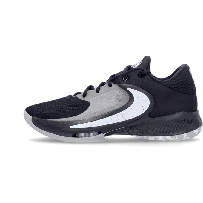 Basketbalschoen heren Zoom Freak 4 Zwart/wit/lt. Rookgrijs