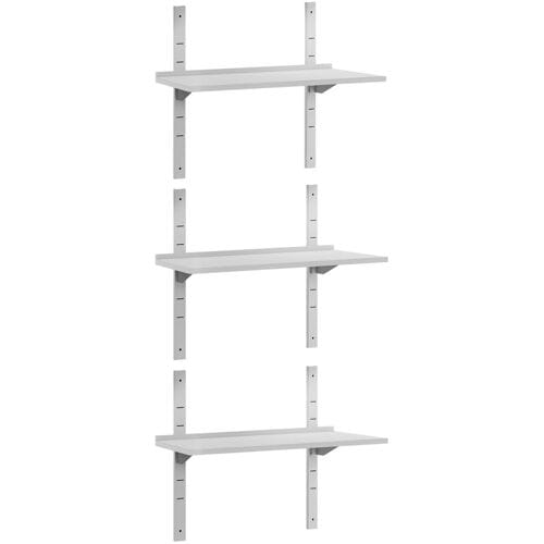GGM Gastro 3-laags RVS wandschap ECO - 1200x300mm zilver