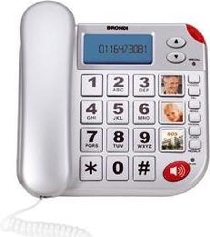 Brondi Super Bravo Plus Analoge telefoon Nummerherkenning Wit