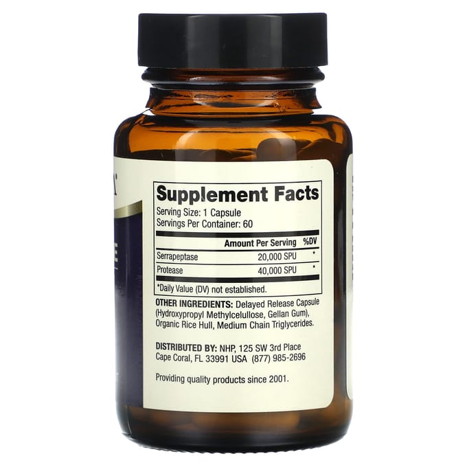 Dr. Mercola, Serrapeptase Enzym, 60 Capsules