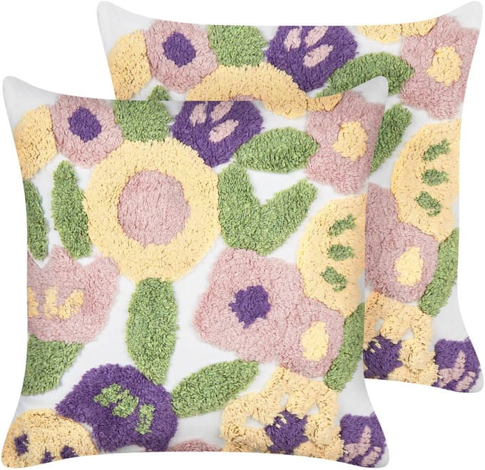 TRICORNIO - Sierkussen set van 2 - Meerkleurig - 45 x 45 cm - Katoen