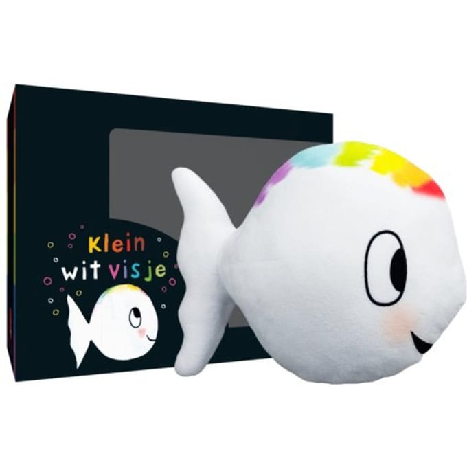 Klein wit visje knuffel ca. 32 cm