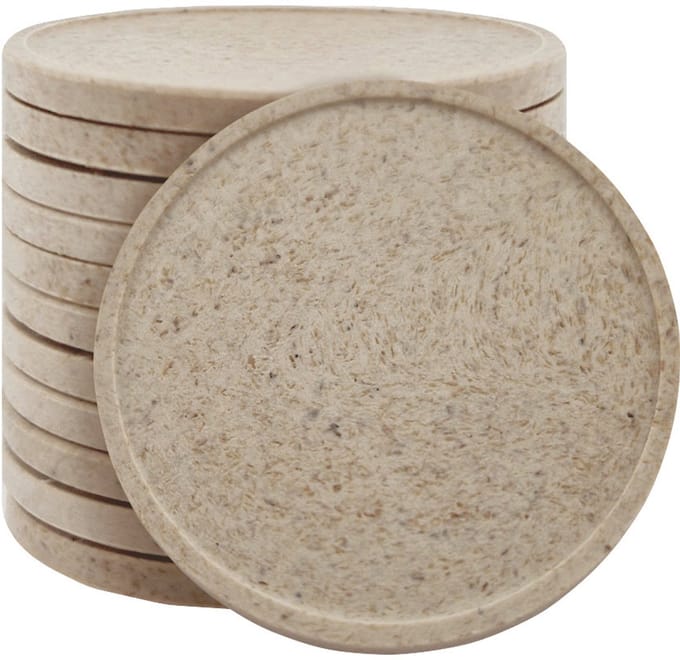 CombiCraft Blanco houtvezel munten Ø35mm - 100 stuks