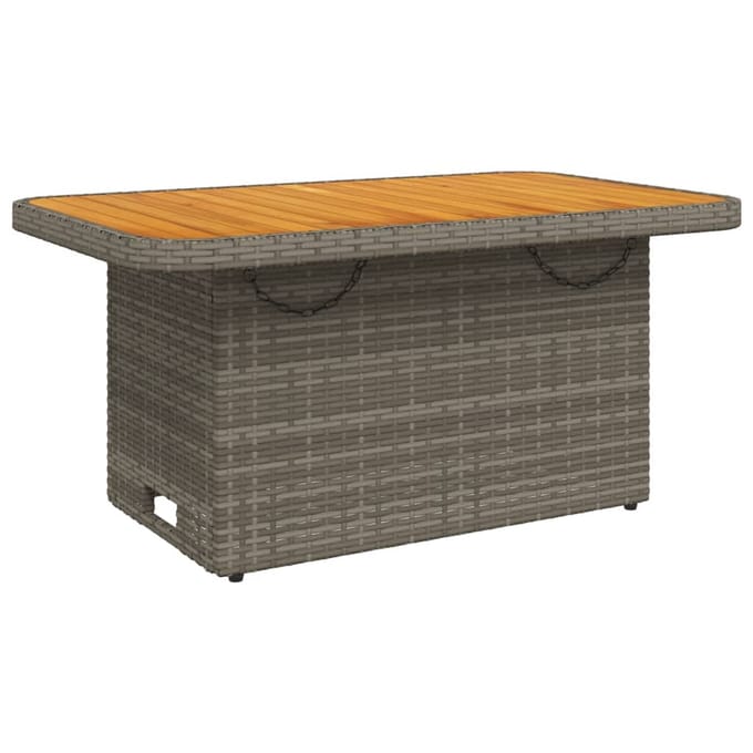 vidaXL - 4-delige - Tuinset - met - kussens - poly - rattan - grijs