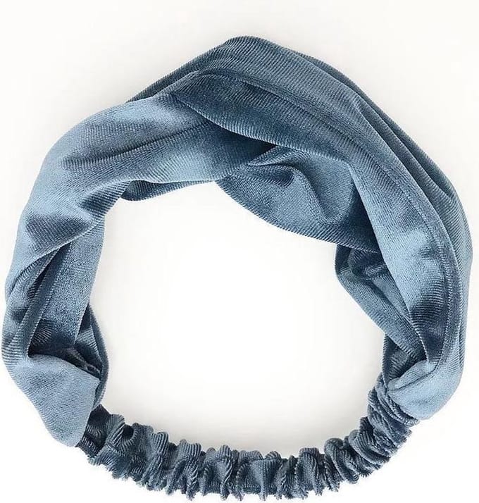 New Age Devi - Velvet haarband grijs - Uniek design voor een stijlvolle look