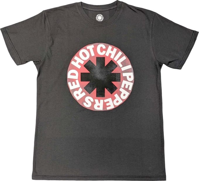 Red Hot Chili Peppers - Red Circle Asterisk Heren T-shirt - S - Grijs