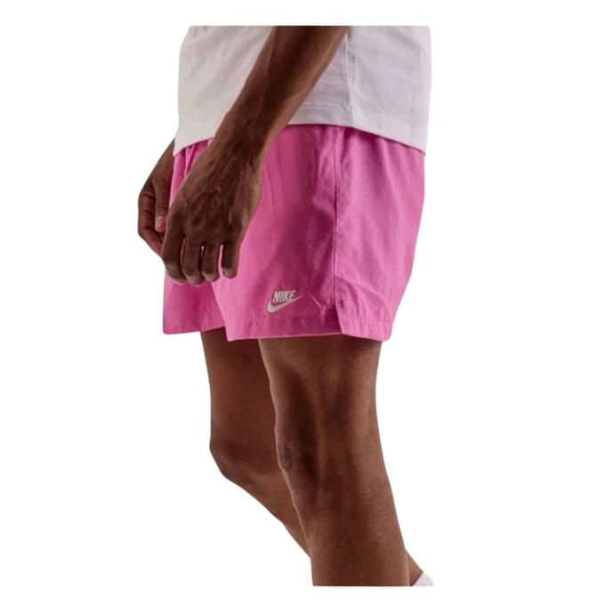 Nike Club Flow Geweven Gevoerde Felroze Shorts