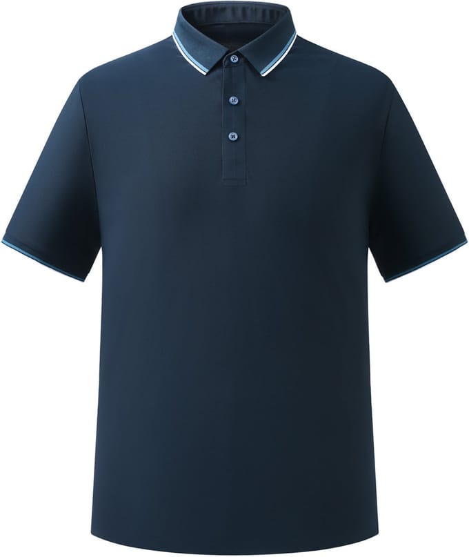 ALLTHEMEN Heren Drie Knoopsluiting Casual Polo - Elegant Retro - M