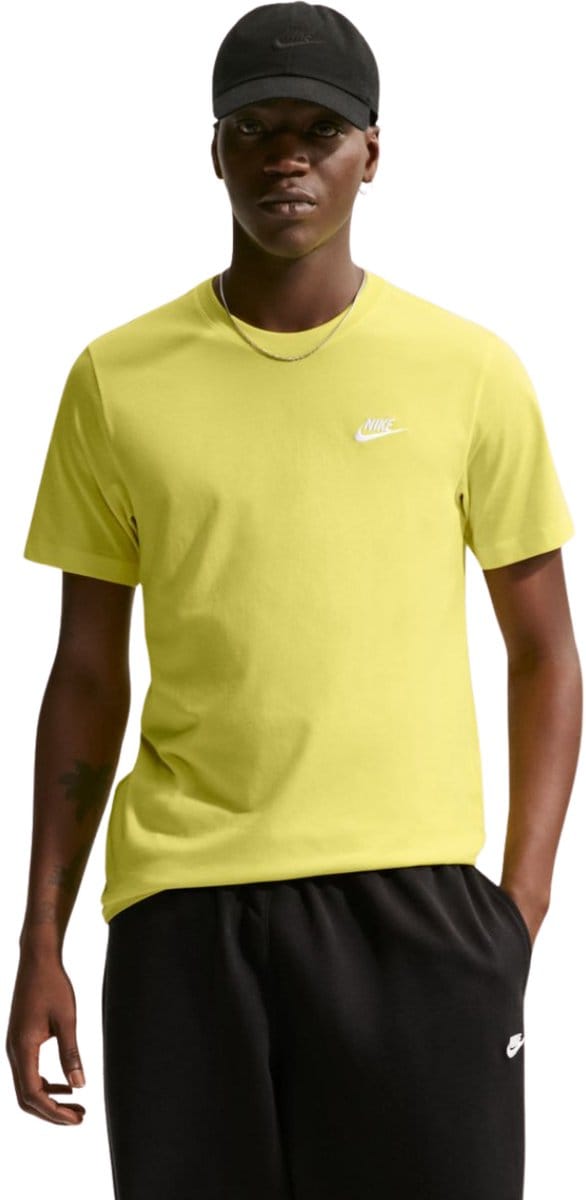 Nike T-shirt Heren Club Tee Geel - Maat 2XL