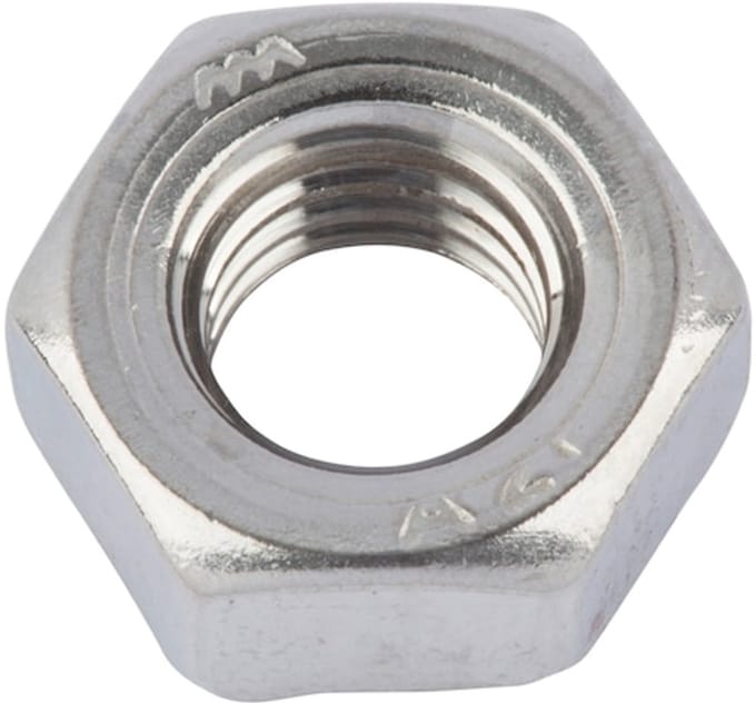 Wurth - DIN 929 roestvast staal A2 blank - Zeskant lasmoer DIN 929, RVS A2, blank - x 200 st