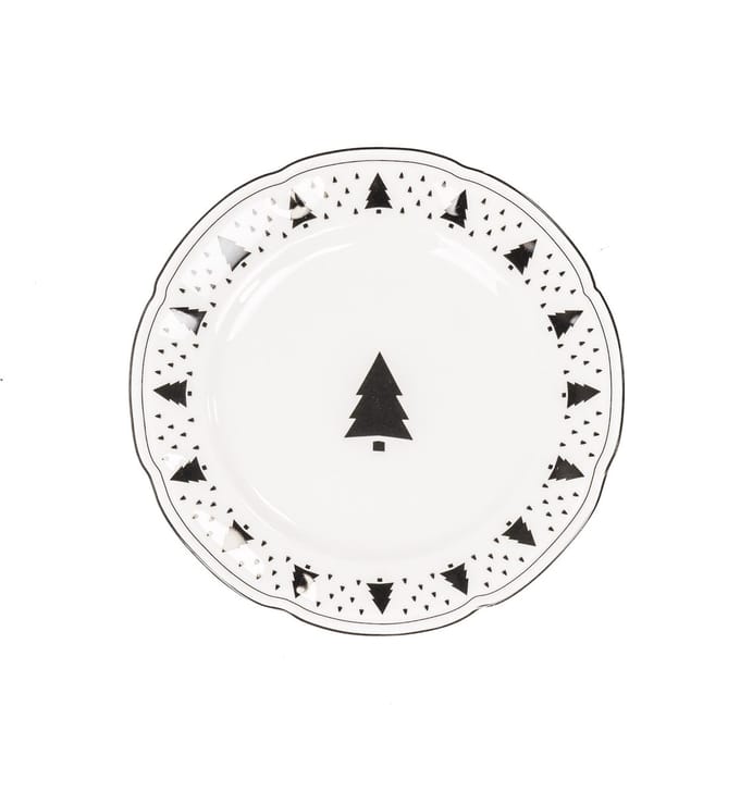 Housevitamin Ontbijtbord- Kerstbomen - Newbone China - Ø19,5cm