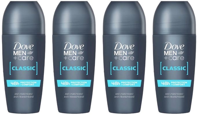 Dove Deo Roller - Men+Care Classic - Voordeelverpakking 4 x 50 ml